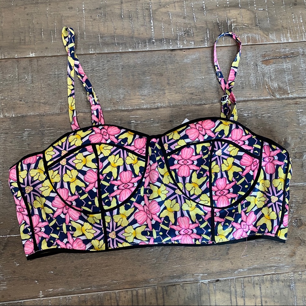 LF floral crop top xs
